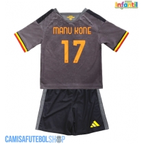 Camisa de time de futebol AS Roma Manu Kone #17 Replicas 3º Equipamento Infantil 2026-27 Manga Curta (+ Calças curtas)
